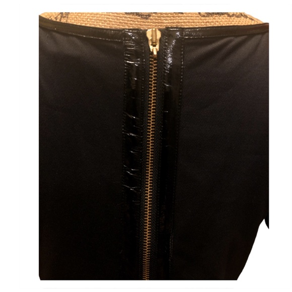 LaRok Vintage Exaggeration Puff Sleeve Keyhole Black Mini Dress - Picture 5 of 12